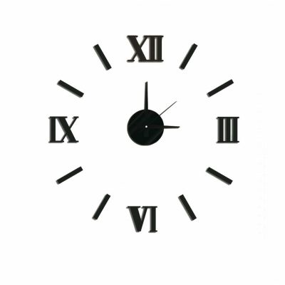 Reloj pared números simil negro 50