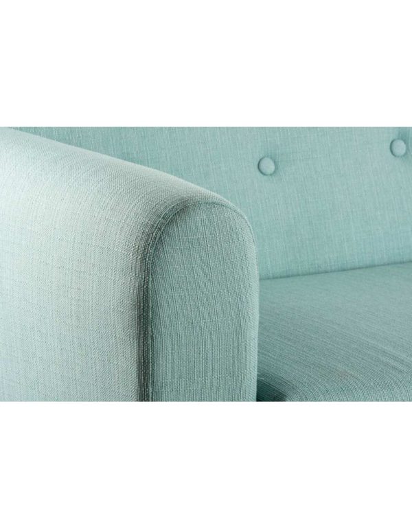 Sofa madera azul scandi