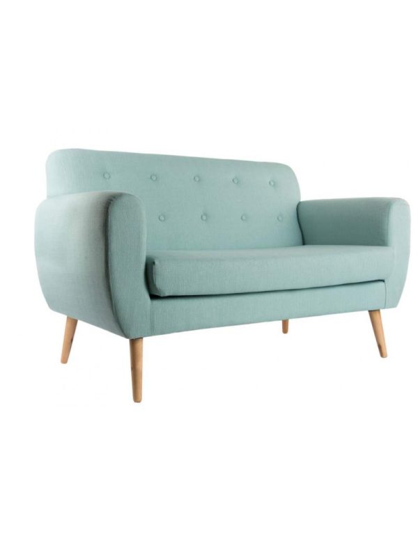 Sofa madera azul scandi